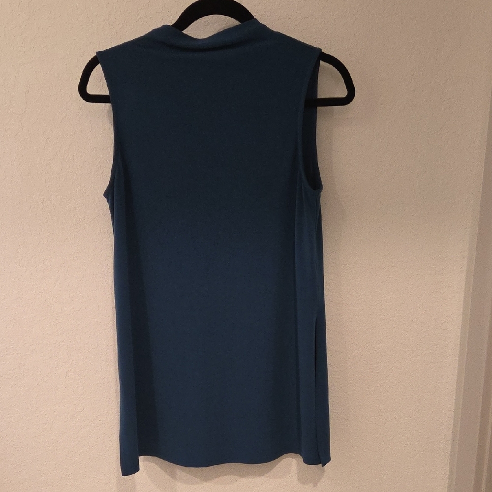 Express Sleeveless Tunic Top in Teal